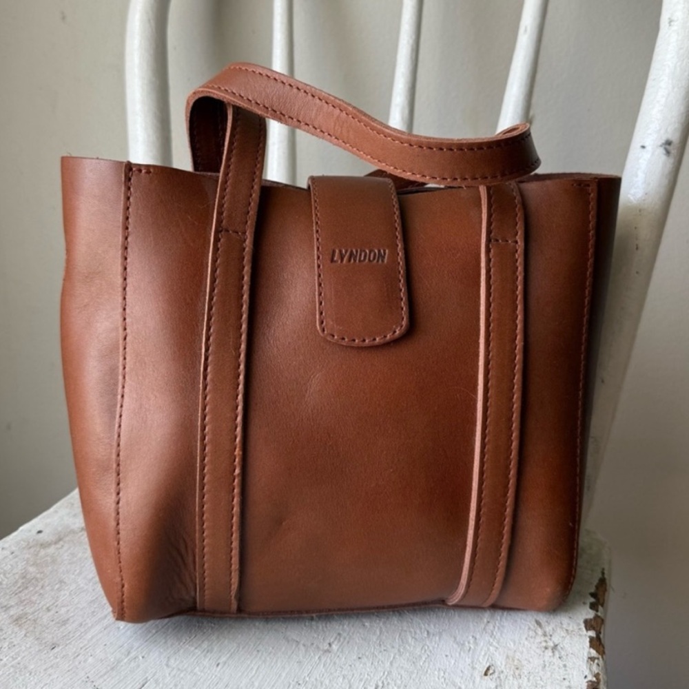Lyndon brown leather mini tote